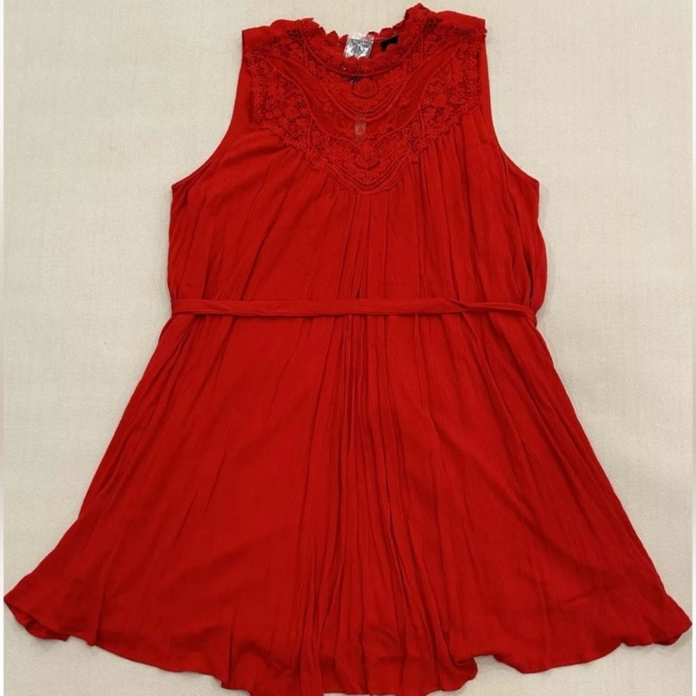 Torrid NWT Vibrant Red Lace Detail Kids Dress